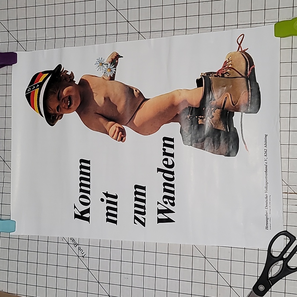 Komm MIT Zum‎ Wandern Poster 24.25" x 16.5" New, Unused early 1990s #2